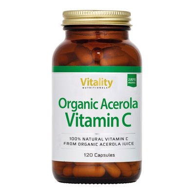 Organic Acerola Vitamin C, 120 Capsules